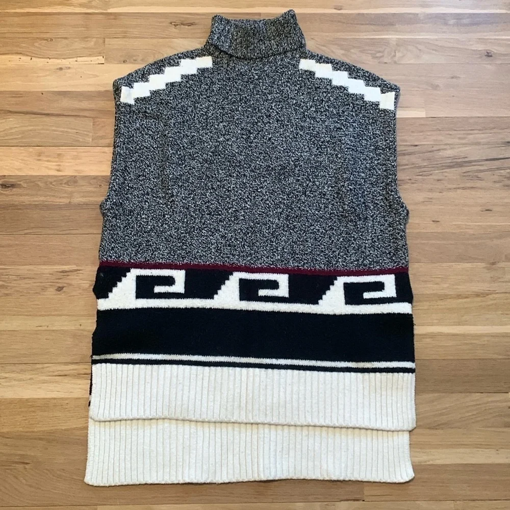 LOFT Turtleneck Drop Shoulder Oversized Marbled Sweater Tunic Women’s XS/S - Picture 4 of 16